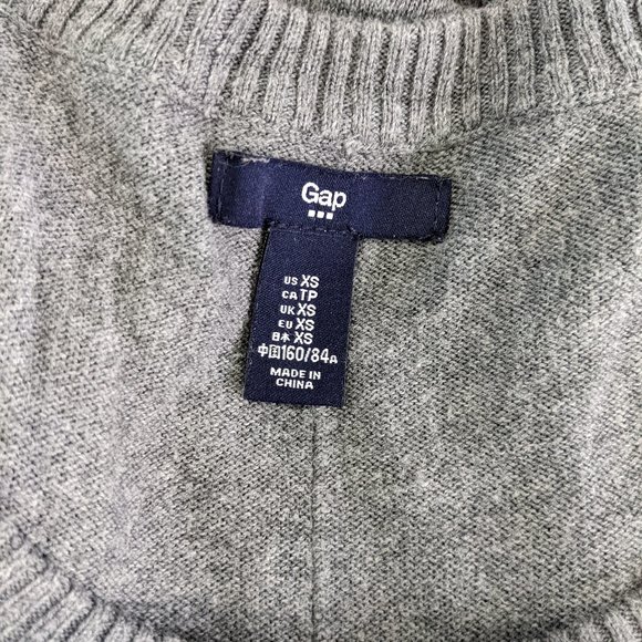 GAP womens xs gray 3/4 sleeve pullover sweater - Picture 3 of 3